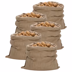 vidaXL Jute Sacks Jute Bag Burlap Bag Hessian Bag 5 pcs 100% Jute 340 gsm - 100 x 110 cm/ 5 pcs