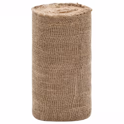 vidaXL Jute Roll Burlap Ribbon Natural Hessian Ribbon Roll 100% Jute 200 gsm - 0.25 x 15 m