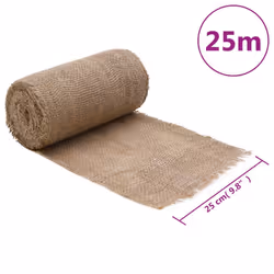 vidaXL Jute Roll Burlap Ribbon Natural Hessian Ribbon Roll 100% Jute 200 gsm - 0.25 x 25 m - Additional view 3
