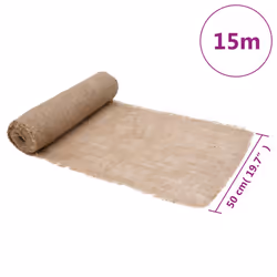vidaXL Jute Roll Burlap Ribbon Natural Hessian Ribbon Roll 100% Jute 200 gsm - 0.5 x 15 m - Additional view 3