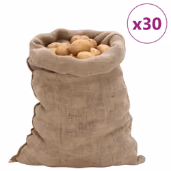 vidaXL Jute Sacks Jute Bag Burlap Bag Hessian Bag 5 pcs 100% Jute 220 gsm - 60 x 105 cm/ 30 pcs