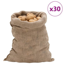 vidaXL Jute Sacks Jute Bag Burlap Bag Hessian Bag 5 pcs 100% Jute 220 gsm - 60 x 105 cm/ 30 pcs