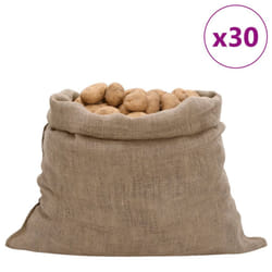 vidaXL Jute Sacks Jute Bag Burlap Bag Hessian Bag 5 pcs 100% Jute 220 gsm - 100 x 110 cm/ 30 pcs