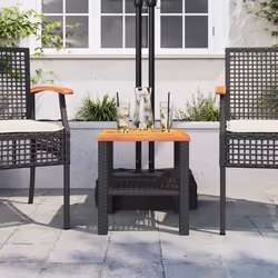 VidaXL 366263 outdoor table Black, Brown