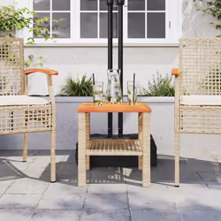 VidaXL 366265 outdoor table Beige, Brown