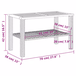 VidaXL 366275 outdoor table Beige, Brown - Additional view 8
