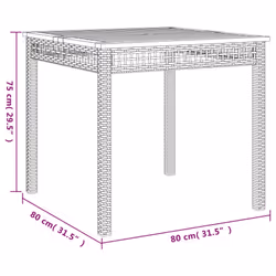 VidaXL 366276 outdoor table Black, Brown - Additional view 8