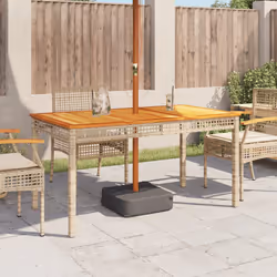 VidaXL 366278 outdoor table Beige, Brown
