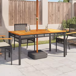 VidaXL 366279 outdoor table Black, Brown