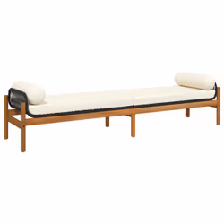 VidaXL 366299, Cream, Rattan, Steel, Acacia wood, 110 kg, Adults & Children, 2160 mm, 555 mm