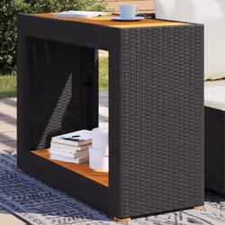 VidaXL 366306 outdoor table Black, Brown