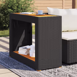 VidaXL 366306 outdoor table Black, Brown