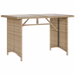 vidaXL Garden Dining Set 2 Piece with Cushions 3-seater Sofa Beige Poly Rattan - Additional view 4