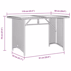 VidaXL 366350 outdoor table Black - Additional view 8