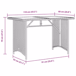 VidaXL 366355 outdoor table Black - Additional view 8
