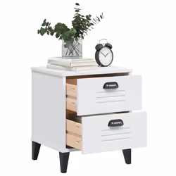 VidaXL 374908 nightstand/bedside table White - Additional view 4