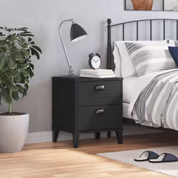 VidaXL 374909 nightstand/bedside table Black