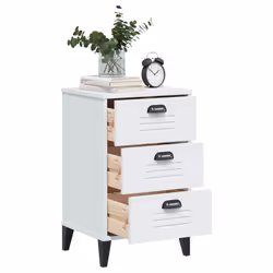 VidaXL 374911 nightstand/bedside table White - Additional view 4