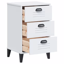 VidaXL 374911 nightstand/bedside table White - Additional view 5
