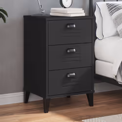 VidaXL 374912 nightstand/bedside table Black