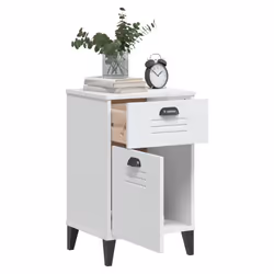 VidaXL 374914 nightstand/bedside table White - Additional view 4