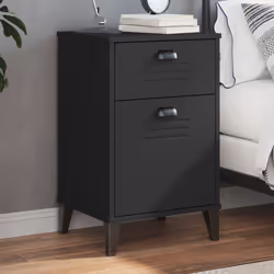 VidaXL 374915 nightstand/bedside table Black