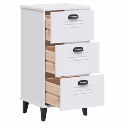VidaXL 374917 nightstand/bedside table White - Additional view 5