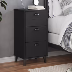VidaXL 374918 nightstand/bedside table Black