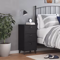 VidaXL 374918 nightstand/bedside table Black
