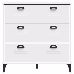 vidaXL Drawer Cabinet Office File Cabinet Storage Cabinet Solid Wood Pine - white - Additional view 5