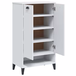 vidaXL Shoe Cabinet Shoe Storage Cupboard Shoe Rack White Engineered Wood - Additional view 4