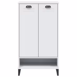 vidaXL Shoe Cabinet Shoe Storage Cupboard Shoe Rack White Engineered Wood - Additional view 5