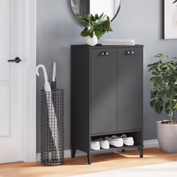 vidaXL Shoe Cabinet Shoe Storage Shoe Rack Anthracite Grey Engineered Wood - Additional view 2