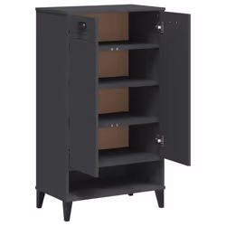 vidaXL Shoe Cabinet Shoe Storage Shoe Rack Anthracite Grey Engineered Wood - Additional view 4