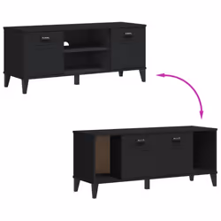 vidaXL Shoe Bench Hall Storage Bench Seat Shoe Rack Black Engineered Wood - Additional view 7