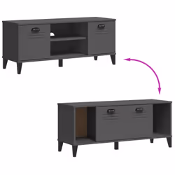 vidaXL Shoe Bench Storage Bench Seat Shoe Rack Anthracite Grey Engineered Wood - Additional view 7