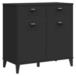 vidaXL Sideboard Storage Cupboard Highboard Side Cabinet Black Engineered Wood