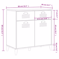 vidaXL Sideboard Storage Cupboard Highboard Side Cabinet Black Engineered Wood