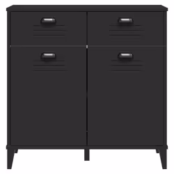 vidaXL Sideboard Storage Cupboard Highboard Side Cabinet Black Engineered Wood - Additional view 5