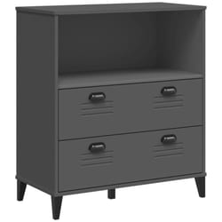 vidaXL Bookcase Bookshelf Cabinet Book Rack Anthracite Grey Engineered Wood