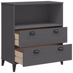 vidaXL Bookcase Bookshelf Cabinet Book Rack Anthracite Grey Engineered Wood - Additional view 4
