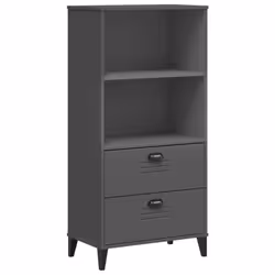 VidaXL 374949, Grey, 7 shelves, Wood, Wood, Plastic, Wood, 600 mm