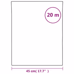 vidaXL Window Film Privacy Door Window Sticker Static Frosted Transparent PVC - white, 45 x 2000 cm/ 1 pcs