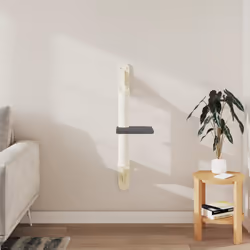 vidaXL Wall-mounted Cat Tree with Scratching Post Cat Climbing Tree Cat Tower - dark grey