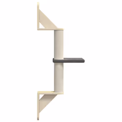 vidaXL Wall-mounted Cat Tree with Scratching Post Cat Climbing Tree Cat Tower - dark grey - Additional view 4