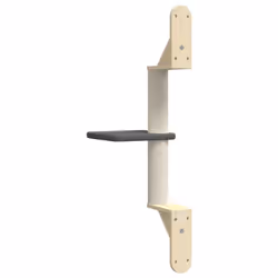 vidaXL Wall-mounted Cat Tree with Scratching Post Cat Climbing Tree Cat Tower - dark grey - Additional view 5