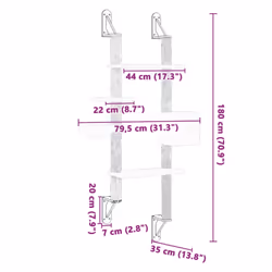vidaXL Wall-mounted Cat Tree with Scratching Post Cat Climbing Tree Light Grey