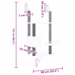vidaXL Wall-mounted Cat Tree with Scratching Post Cat Climbing Tree Light Grey - light grey - Additional view 6