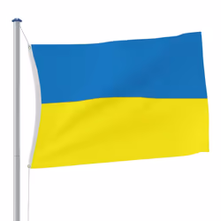 vidaXL Ukraine Flag with Brass Grommets Flagpole Festival National Flag Banner