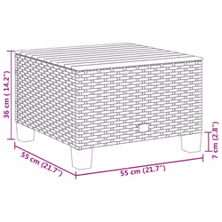 VidaXL 365908 outdoor table Black, Brown - Additional view 8